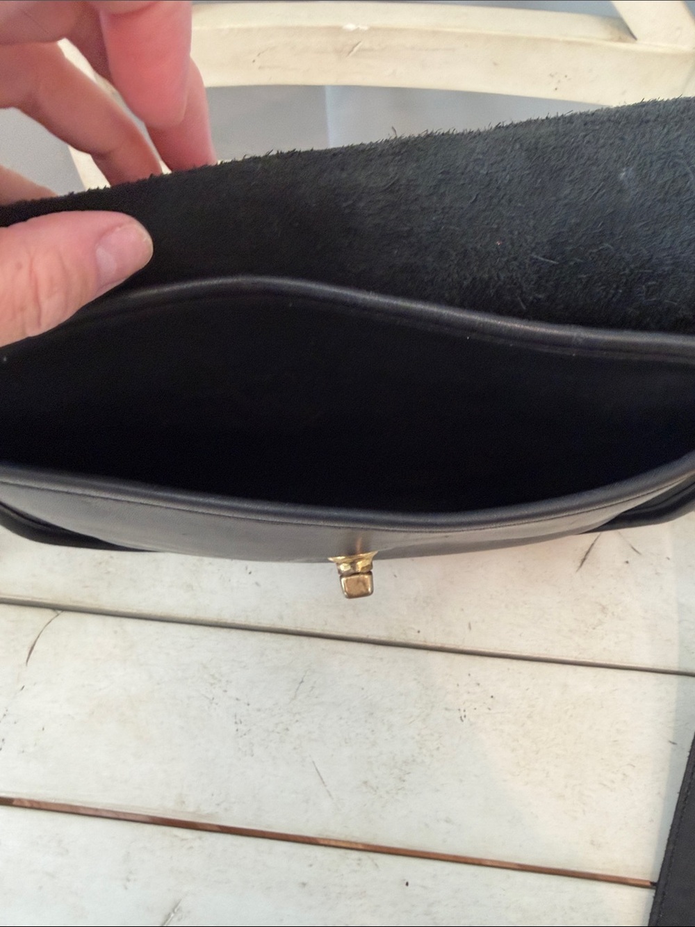 Coach Classic Black Leather Crossbody Shoulder Bag - Picture 10 of 11